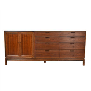71″ Thin-Edged Mid Century Walnut Dresser / Sideboard