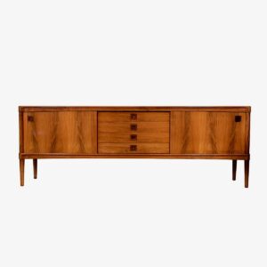 Danish Modern Rosewood Sliding Door Room Divider / Sideboard