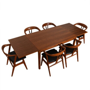 Mid-Sized Danish Teak Expanding Dining Table