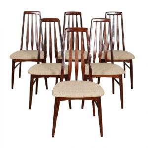 Set of 6 Danish Rosewood Dining Chairs by Koefoeds Hornslet