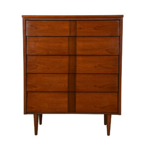Mid Century Modern Walnut Tall Dresser