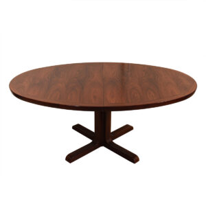 Danish Colossal Oval Rosewood Pedestal Expanding Dining Table