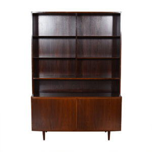 Danish Rosewood 2-Piece Bookcase / Display Cabinet