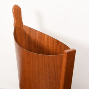 Danish Teak Sculptural Waste Basket by Westnofa