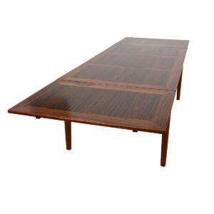 Large Danish Rosewood Rectangular Expanding Dining Table