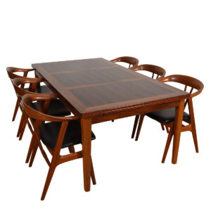 Large Danish Rosewood Rectangular Expanding Dining Table