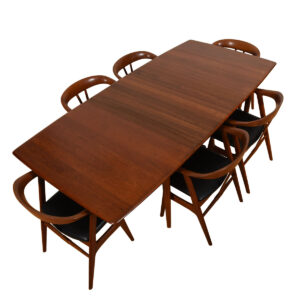 Peter Hvidt Danish Solid-Teak Compact Expanding Dining Table