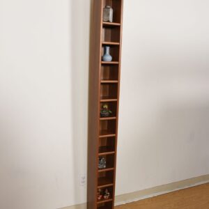 Teak Media / Display Tower with Adjustable Shelves