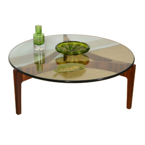 Sven Ellekaer Danish Rosewood Reverse Trefoil Floating Top Coffee Table
