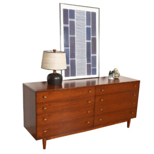 Thin Edge 67″ Walnut 7-Drawer Dresser w/ Double-Deep Drawer