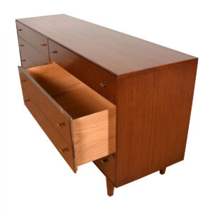 Thin Edge 67″ Walnut 7-Drawer Dresser w/ Double-Deep Drawer