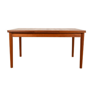 Danish Modern Teak Expanding Dining Table w/ Vertical Grain