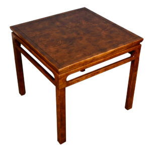 Pair of Baker Burled Wood Mid Century Side / Occasional Tables