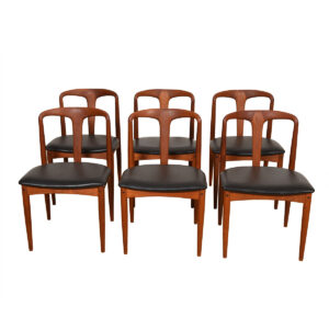 Set of 6 Johannes Andersen for Uldum Møbelfabrik Juliane Teak Dining Chairs