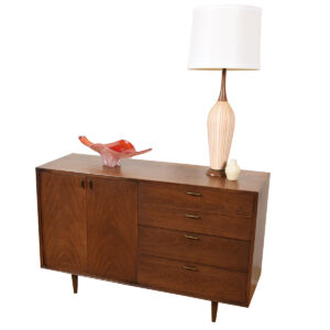 52″ Mid Century 4-Drawer Credenza / Cabinet #1