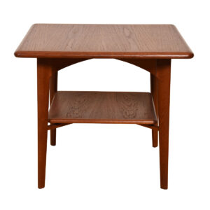 Perfect Little Danish Teak Accent Table w/ Shelf