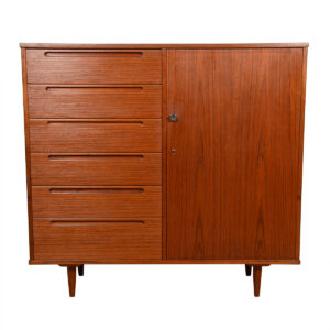 Danish Modern Teak Gentleman’s Chest / Chest of Drawers