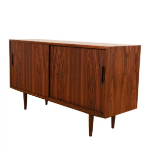 Danish Rosewood Condo-Sized Sliding Door Sideboard / Media Credenza