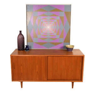 The Deep Media Credenza — 20″ Danish Teak Sideboard