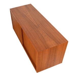 The Deep Media Credenza — 20″ Danish Teak Sideboard