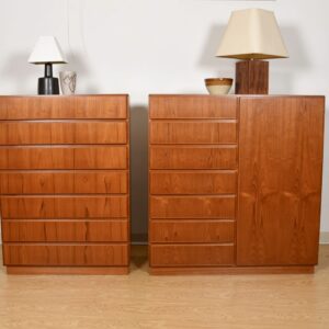 Danish Modern 7-Drawer Tall Teak Dresser