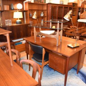 Mid-Sized Danish Teak Floating Top Desk