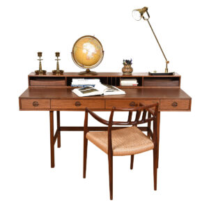 Lovig Walnut ‘Flip-Top’ Danish Modern Expanding Partner’s Desk
