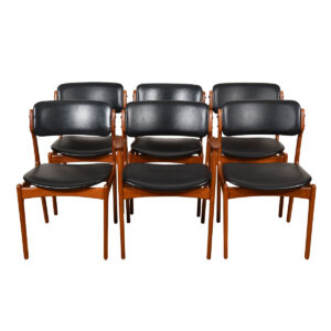 Set of 6 (1 Arm + 5 Side) Teak Dining Chairs by Erik Buch