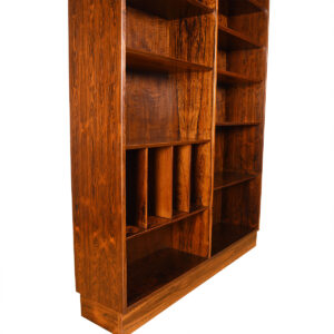 Danish Modern Rosewood Tall 54.5″ Adjustable Shelf Bookcase