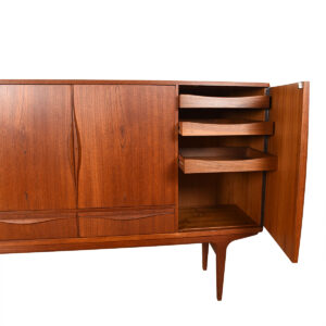 Danish Modern Teak 4-Door Highboard w/ Drawers