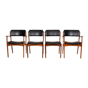 Set of 4 (2 Arm + 2 Side) Danish Rosewood Erik Buch Dining Chairs
