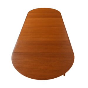 Super Versatile & Expanding — Danish Teak Arne Vodder Round Drop-Leaf Dining Table