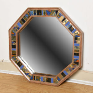 Mid Century Modern Octagonal Mosaic Tile Mirror