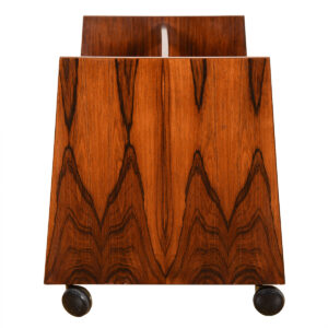 Gorgeous & Functional – Danish Rosewood Vinyl + Magazine Cart