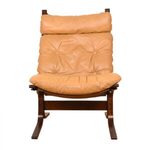 Rosewood Westnofa Siesta Tan Leather Tall-Back Lounge Chair