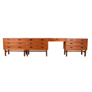 4-Piece Danish Teak Modular Dresser / Vanity Set