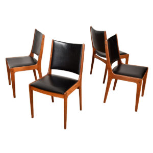 Set of 4 Johannes Andersen Danish Teak Dining Chairs for Uldum Mobelfabrik