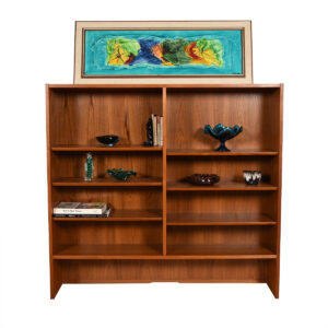 Danish Modern Teak Adjustable Bookcase / Display Cabinet Top