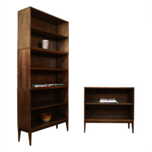 Pair of Mid Century Paul McCobb Petite Tall Stacking Bookcases