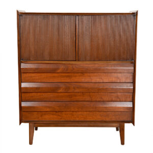 Tall Sculptural Mid Century Modern Walnut Dresser
