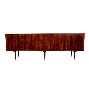 Danish Modern Rosewood Tambour Door Credenza