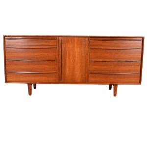 Svend Madsen Danish Teak 8-Drawer Dresser/ Sideboard w/ Sculpted Pulls