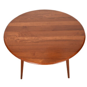 Danish Solid Teak Expanding Splayed Leg Dining Table