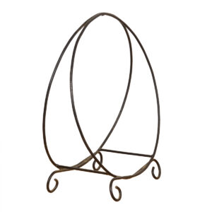 Iron Double-Hooped Basket-shaped Magazine / Log Holder
