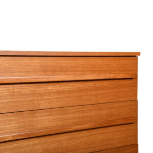 66″ Danish Modern Teak Dresser with 6-Deep-Drawers