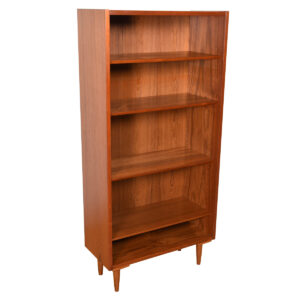 58″ Tall Danish Teak Compact Bookcase on Legs
