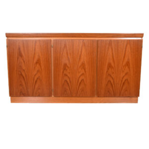 32.5″ Tall Danish Teak Sideboard / Storage Cabinet with 3 Doors