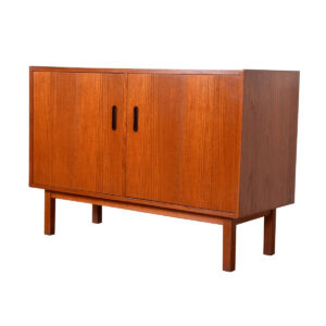 Danish Teak Double-Door Storage Cabinet + Bookcase Top