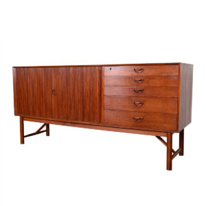 65″ Danish Modern Peter Hvidt Solid Teak Credenza / Sideboard