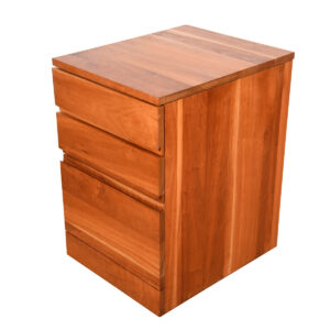 Solid-Cherry American Modernist Three-Drawer File Cabinet | Nightstand | Chest of Drawers